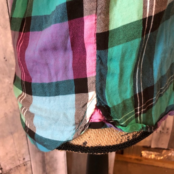 American Eagle Vintage Boyfriend Plaid Shirt XS - Picture 4 of 8